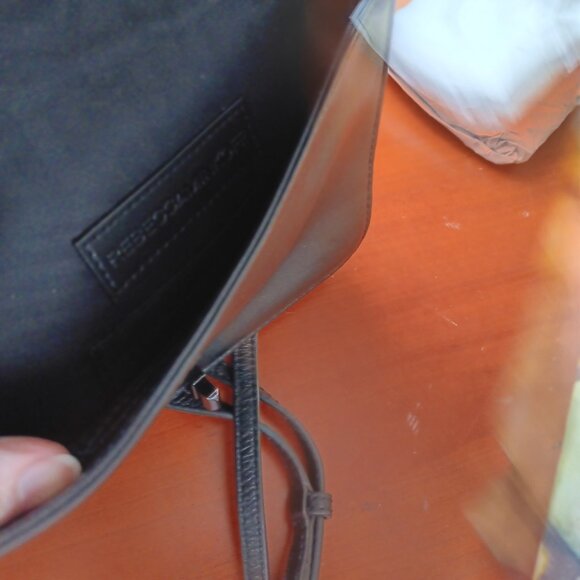 Rebecca Minkoff Chevron Embossed Small Black Leather Shoulder Bag - Picture 9 of 9